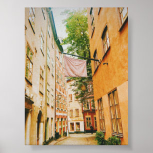 Historische oude stad, Gamla Stan, Stockholm, Zwed Poster