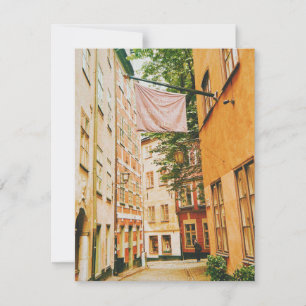 Historische oude stad, Gamla Stan, Stockholm, Zwed RSVP Kaartje