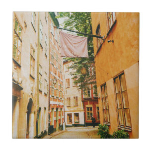 Historische oude stad, Gamla Stan, Stockholm, Zwed Tegeltje