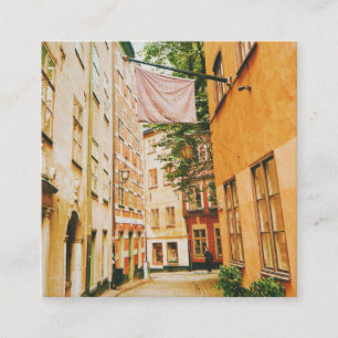 Historische oude stad, Gamla Stan, Stockholm, Zwed Vierkante Visitekaartje