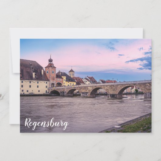 Historische oude stad in Regensburg, Duitsland (Voorkant)