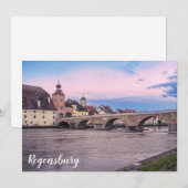 Historische oude stad in Regensburg, Duitsland (Voorkant / Achterkant)