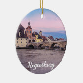 Historische oude stad in Regensburg, Duitsland Keramisch Ornament (Rechts)
