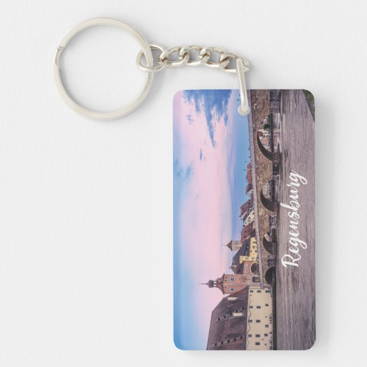 Historische oude stad in Regensburg, Duitsland Sleutelhanger (Voorkant)