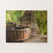 Historische ouwe Mill en Waterwiel Puzzle Legpuzzel (Horizontaal)
