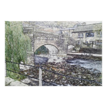Historische pakpaardbrug in Hebden Bridge
