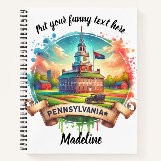 Historische Pennsylvania scène met levendige kleur Notitieboek (Voorkant)
