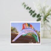 Historische Pensacola Beach Neon teken Briefkaart (Staand voorkant)