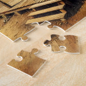 Historische Pionier Saloon Oude Westwoestijn Legpuzzel (Zijkant)