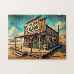 Historische Pionier Saloon Oude Westwoestijn  Legpuzzel