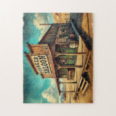 Historische Pionier Saloon Oude Westwoestijn Legpuzzel (Verticaal)