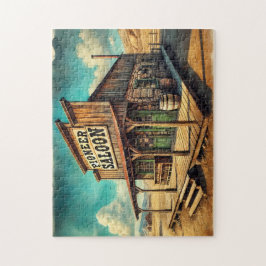 Historische Pionier Saloon Oude Westwoestijn Legpuzzel