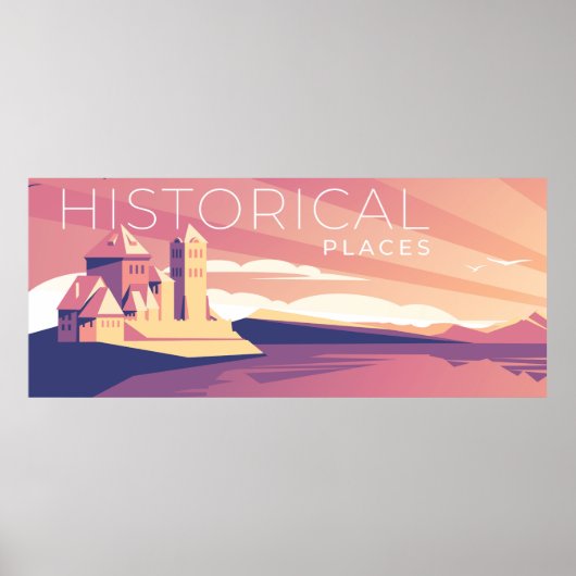 Historische plaatsen poster (Voorkant)