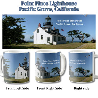 Historische Point Pinos-vuurtoren Californië Koffiemok