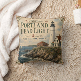 Historische Portland Head Light Cape Elizabeth Mai Kussen