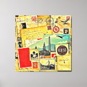 historische postreis canvas afdruk (Voorkant)