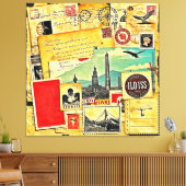 historische postreis canvas afdruk (Insitu (Woonkamer))