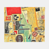 historische postreis fleece deken (Voorkant (Horizontaal))