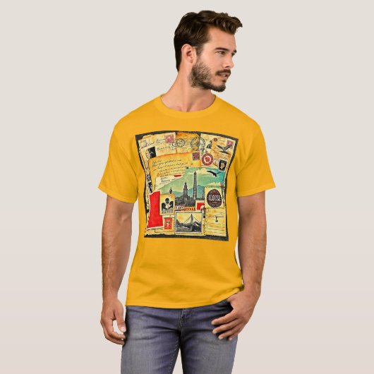 historische postreis t-shirt (Voorkant volledig)