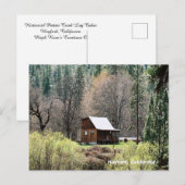 Historische potato Creek Log Cabin..... Briefkaart (Voorkant / Achterkant)