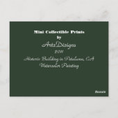 Historische Prints voor het bouwen van mini-collec Briefkaart (Achterkant)