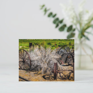 Historische ranchwielen glanzend briefkaart