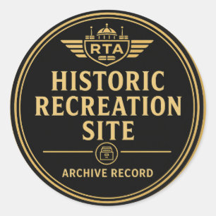 Historische Recreatieplek RTA Archiefrecord Ronde Sticker