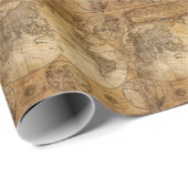 Historische reis: 1746 Wereldkaart Cadeaupapier (Rol Hoek)