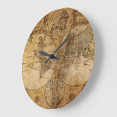 Historische reis: 1746 Wereldkaart Grote Klok (Hoek)