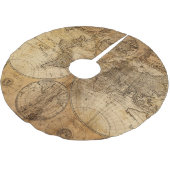 Historische reis: 1746 Wereldkaart Kerstboom Rok (Gekanteld)