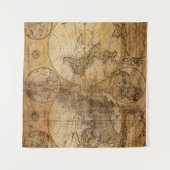 Historische reis: 1746 Wereldkaart Wandkleed (Voorkant (horizontaal))