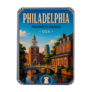 🔔 Historische reis Philadelphia Pennsylvania 🔔 Magneet