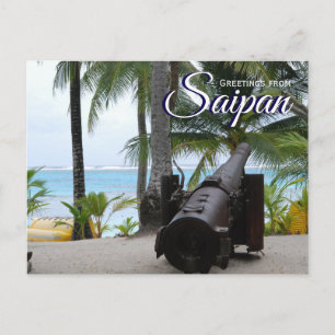 Historische reis Saipan landschappelijke foto Briefkaart