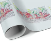 Historische Rode Bakstenen Ingang Cadeaupapier (Rol Hoek)