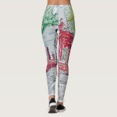 Historische Rode Bakstenen Ingang Leggings (Achterkant)