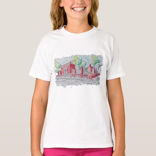 Historische Rode Bakstenen Ingang T-shirt (Voorkant)