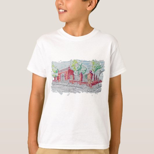 Historische Rode Bakstenen Ingang T-shirt (Voorkant)
