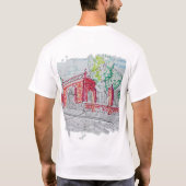 Historische rode bakstenen ingang t-shirt (Achterkant)