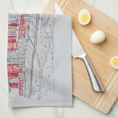 Historische Rode Bakstenen Ingang Theedoek (Quarter Fold)
