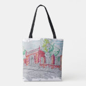 Historische Rode Bakstenen Ingang Tote Bag (Achterkant)