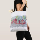 Historische Rode Bakstenen Ingang Tote Bag (Dichtbij)