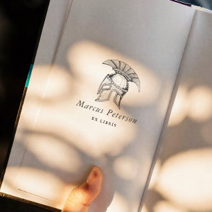 Historische Romeinse centurion helm Ex Libris boek Zelfinktende Stempel