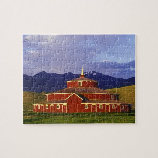 Historische ronde Barn op Twin Bridges Montana Legpuzzel (Horizontaal)
