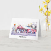 Historische Route 66 Algemene Winkel Waterverf Kaart (Gele Bloem)
