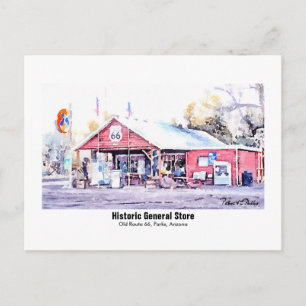 Historische Route 66 Arizona General Store Aquarel Briefkaart