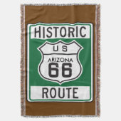 Historische Route 66 Arizona Road Sign Deken (Voorkant Verticaal)