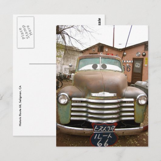 Historische route 66 briefkaart (Voorkant / Achterkant)