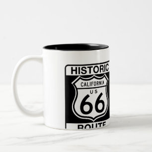 Historische Route 66 - Californië Tweekleurige Koffiemok
