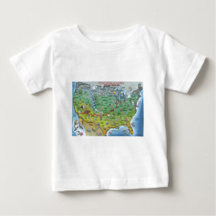 Historische Route 66 Cartoon Map