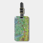 Historische Route 66 Cartoon Map Bagagelabel (Voorkant verticaal)